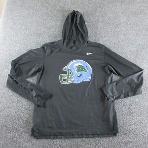Tulane Green Wave Shirt Mens M Black NCAA Football Nike Pro Hooded Top